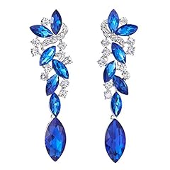 B-Metal Color:Silver; Stone Color:Blue & White