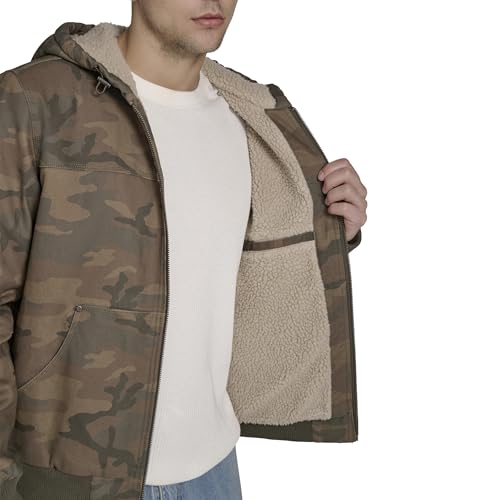 Image of Levi's Men's Workwear Cotton Canvas Hooded Bomber Jacket