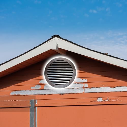Rejilla de ventilación redonda con malla y diseño de rejilla para una fácil instalación empotrada en paredes del hogar y exteriores