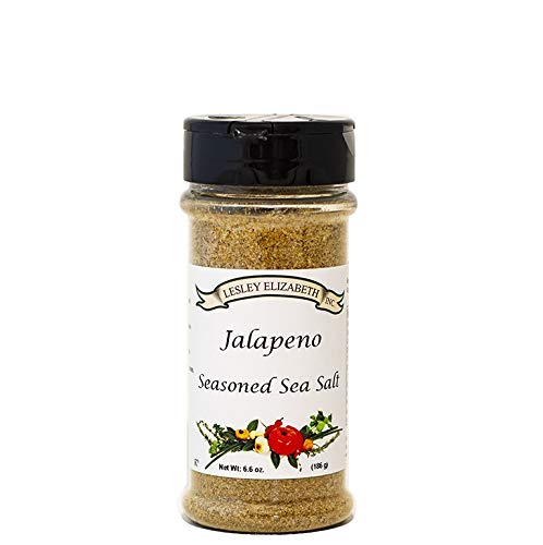 Image of Jalapeno Sea Salt by Lesley Elizabeth | Spicy Jalapeno Seasoned Sea Salt for Chicken, Beef, Pork, Seafood & Vegetables | All-Purpose Gourmet Cooking & Grill Spice