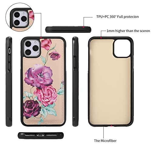 Coque iPhone 11 Pro LOXO CASE amovible jaune en cuir PU
