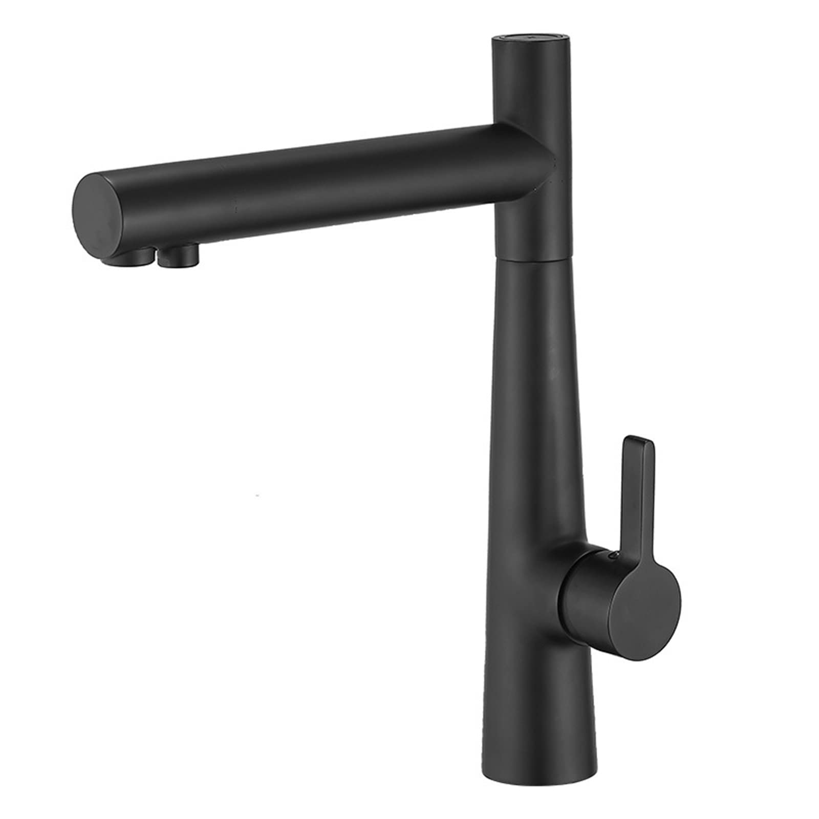 HTTGDGDH 3 Way Kitchen Sink Tap 360° Swivel Brass Water Mixer 3In1 Drinking Purifier Gun Grey Easy Installation For Home Use Modern Kitchen Upgrade,Black