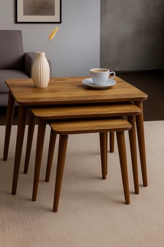 İstanbul 3'lü Zigon Sehpa, %100 Mdf