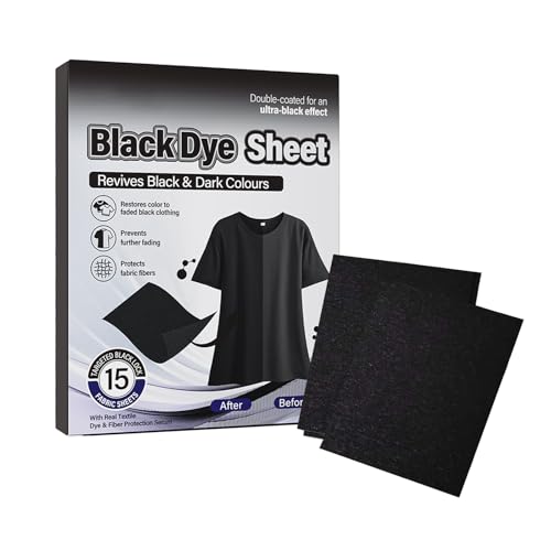 Tinte Negro Ropa, 15 Piezas Tinte Negro Tela, Tintes Negros Intensos Para Lavadoras, Tintes Negros Multiusos Lavadoras Herramientas Lavado, Para Ropa Y Tapicería