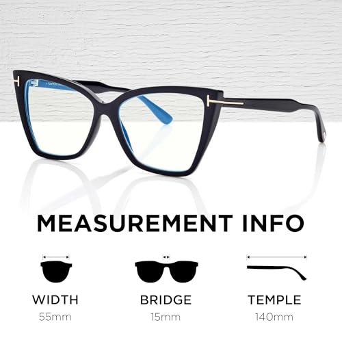 Image of Tom Ford FT5844-B Cat Shape Eyeglass Frame With Luxury Eyewear Kit