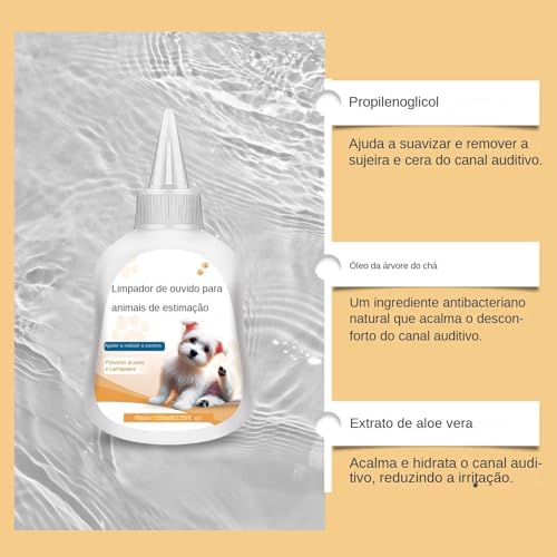 de orelhas para animais de estimação,de orelhas para cães,Removedor de cera de orelha de gatos gotas
