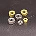 4pcs DIN934 M5/ M6/ M8/ M10/ M12 Titanium Alloy Hexagon Nuts Industrial Bearings Gears(Yellow,M10 Thread)