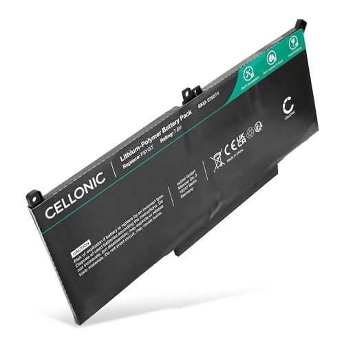 Cellonic Batteria Compatibile Con Dell Latitude 14 7490, 7480, Latitude 13 7390, 7380, Latitude 12 7290, 7000, E7480, F3Ygt 8200Mah 7.6V