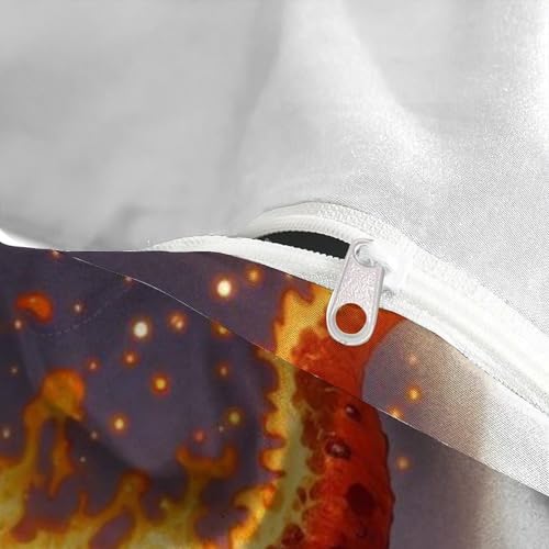 Housse de couette 200x200 salamandre de feu en microfibre zippée - 5