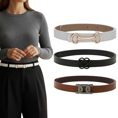 Image of CRUSSET Stylish Faux Leather Waist Belt for Women -Jeans & Dresses - Fashionable & Comfortable