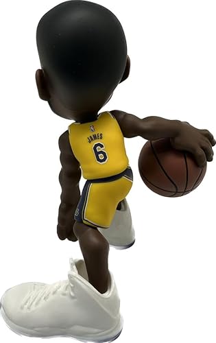 Miniatura 4 de NBA Small Stars - Figura coleccionable de Lebron James 2021 Lakers - Jersey dorado #6 de 6 pulgadas y mini impresión de edición especial