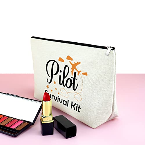Flight School Gifts Pilot Gift Makeup Bag Flight Attendant Gifts For Women New Pilot Graduation Gift Cosmetic Bag Future Pilot Gift New Pilot Gifts Birthday Christmas Appreciation Gift Travel Pouch #TOP2