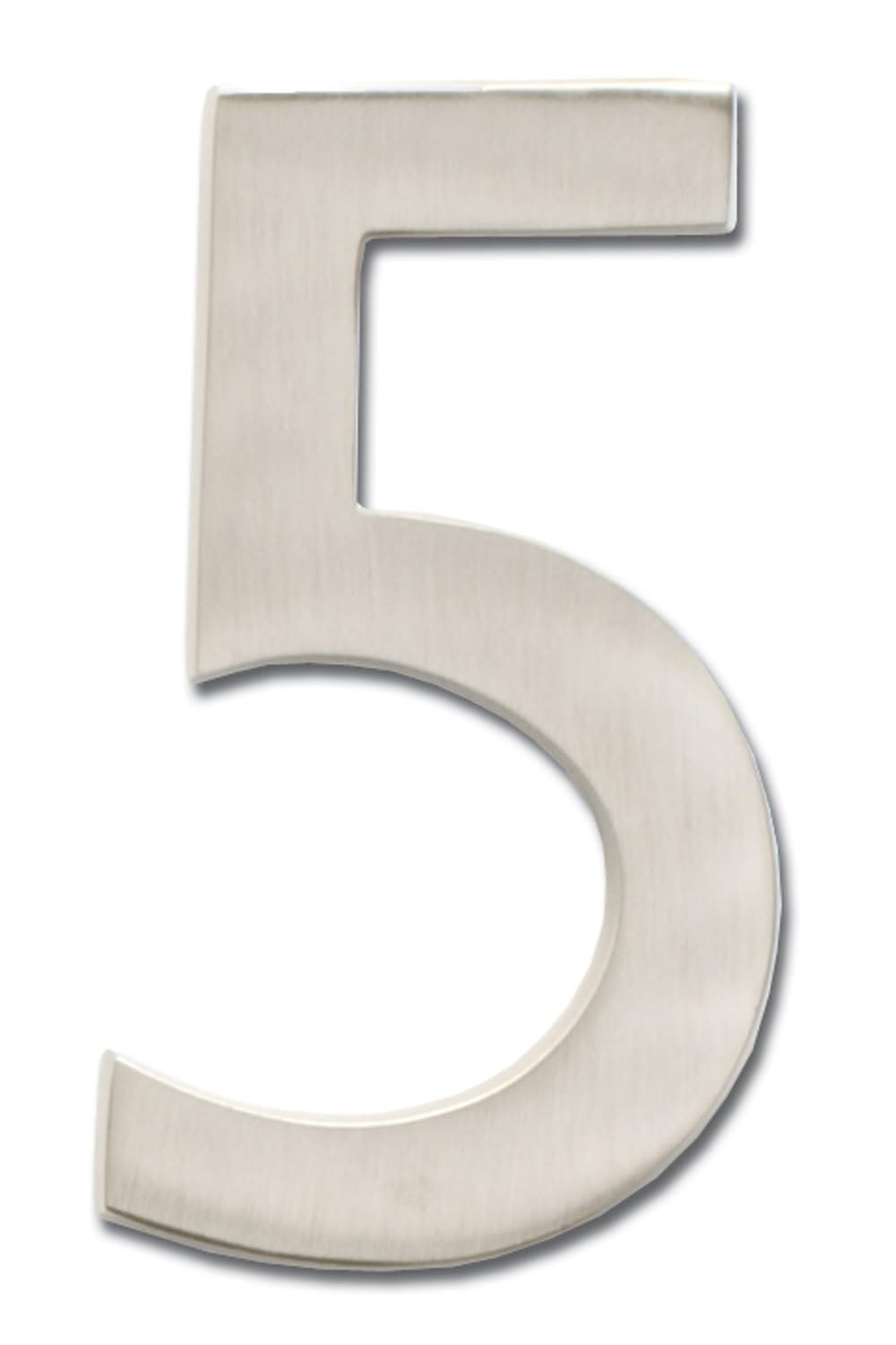 Numéro 5 en laiton avec kit de montage flottant invisible