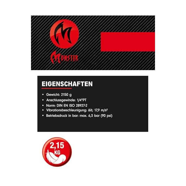 KS Tools Monster Schlagschrauber Druckluft 515.1210 I Druckluft Schlagschrauber mit praktischem Umschalthebel L/R I Hochleistungs-Doppel-Hammer-Schlagwerk – Bild 4