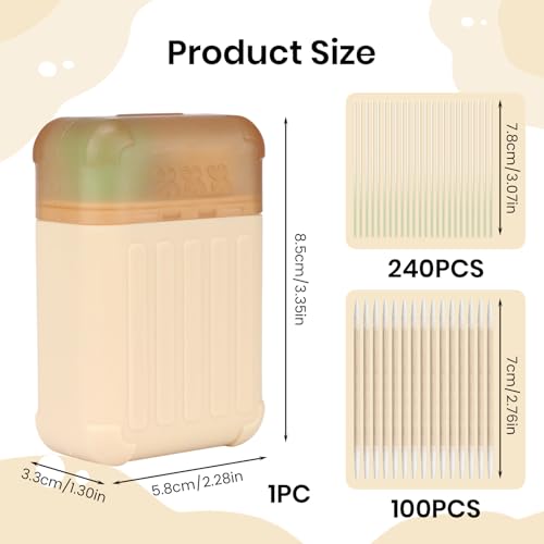 Ear Piercing Cleaner for New Piercing Aftercare, Disposable Ear Hole Care Kit with 240 Wires & 15ml Cleaning Solution & 100 Cotton Swabs - Image 3