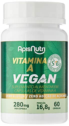 Vitamina A Vegan - 280mg (60 caps), Apisnutri