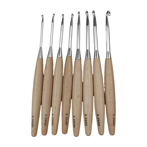 Agujas de ganchillo de madera ergonómicas para tejer bufandas y mantas cómodamente 5