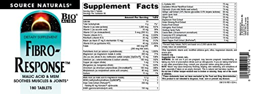 Source Naturals Fibro-Response Bio-Aligned Malic Acid & Msm,180 Tablets #TOP3