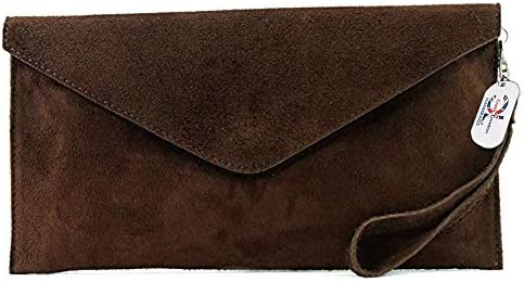 Craze London Brand Verapelle Genuine Italian Suede Large Envelope Shaped Clutch bag Purse handbag Rebecca Clutch Party Prom Clutch