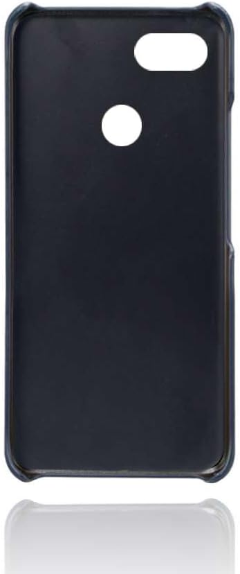 Case for Google Pixel 3XL,Anti-Slip,Fall Protection,Fingerprint Resistance,Simple solid color back shell,Plastic imitation leather design-Blue