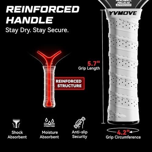 Image of Pickleball Paddles | USAPA Approved | Raw Carbon Fiber Face | Max Control & Effortless Power | 16MM Core Anti-Shock | Intermediates to Pros
