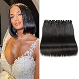 Liang Dian straight bundles human hair 10 10 12 12Inch Natural Color Bundles Human Hair 12A Brazilian Virgin Hair 100% Unprocessed Quick Weave Hair Bundles