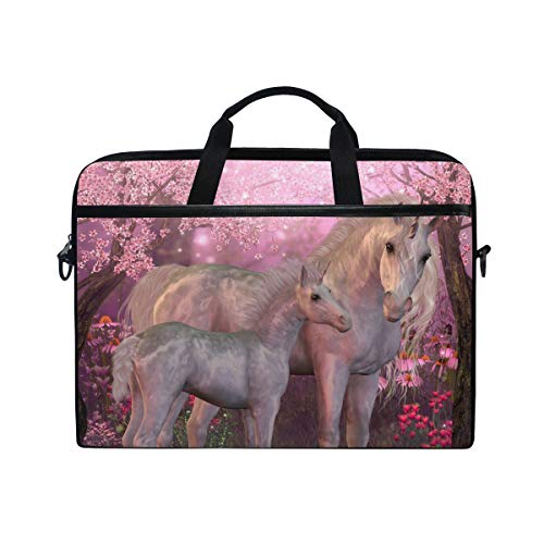 Funda para portátil de 13 a 14 pulgadas con acolchado anticaídas y motivo de unicornio