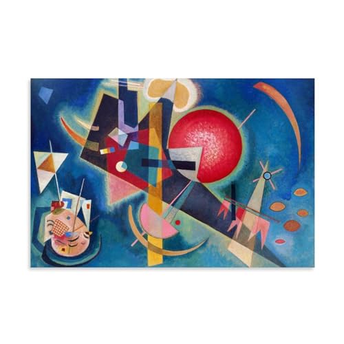 Impression sur toile In Blue by Wassily Kandinsky déco murale 60x90cm