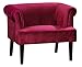 Produktbild Atlantic Home Collection Charlie Sessel, Armlehnenstuhl mit Massivholzfüßen, Samt, Rot, 74 x 86x 70