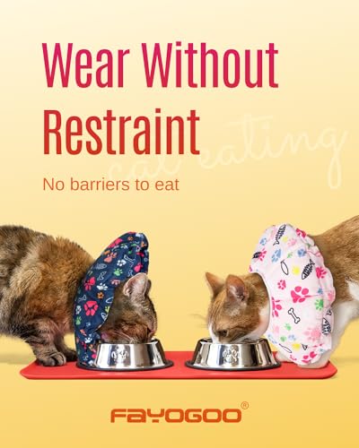 FAYOGOO Cat Cone Collar Soft – Adjustable Cat Recovery Collar After Surgery – Waterproof Soft Cone for Cats to Stop Licking FAYOGOO Cat Cone Collar Soft – Adjustable Cat Recovery Collar After Surgery – Waterproof Soft Cone for Cats to Stop Licking