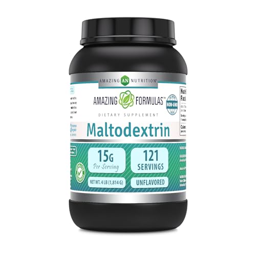 Amazing Formulas Maltodextrin | 15 Grams Per Serving | 121 Servings | 4 Lb Powder Supplement | Made in USA