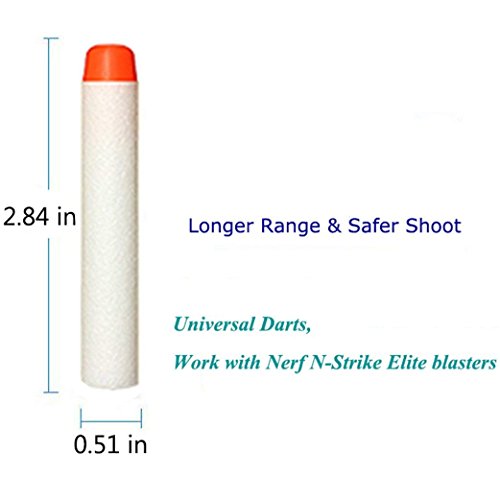 Amosting 100Pcs Refill Darts + 100Pcs Blue Refill Darts For Nerf N-Strike Elite Series #TOP2