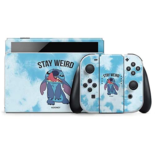 Skinit Decal Gaming Skin Compatible with Nintendo Switch OLED (2021) - Officially Licensed Disney Lilo and Stitch Stay Weird Design