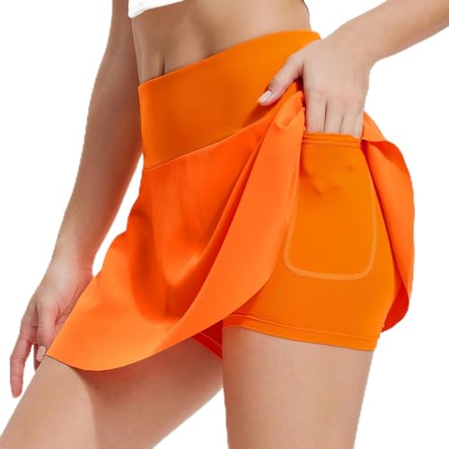 Jupe de tennis polyester élasthanne skort noir avec poches femme XXXL
