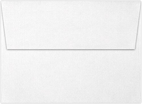 Envelopes d'invitation A6 lin blanc format 4 3/4 x 6 1/2 pour cartes de voeux