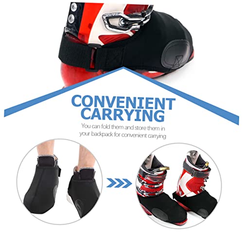 Cubiertas para botas de esquí con neopreno que aumentan el calor, cubiertas a prueba de viento y agua para hombres miniatura 5