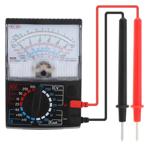 Image of ChgImposs DC /AC Voltage Current Resistance Electrician Tool Mechanical Multimeter with Test Leads, Handheld Analog Multimeter Pointer Tester