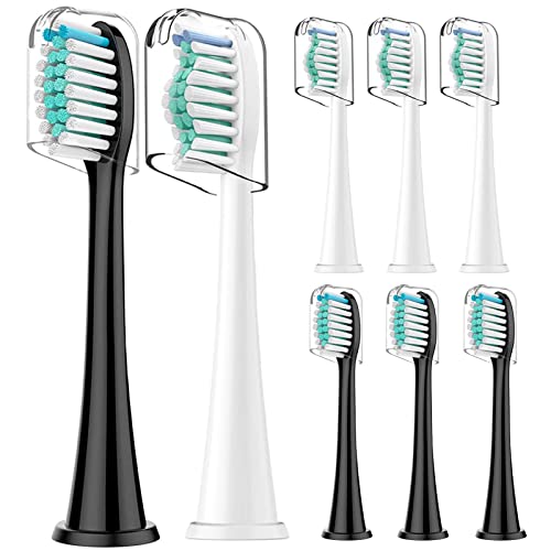 Rebeool Replacement Brush Heads Compatible with Philips Sonicare Electric Toothbrush, Medium Softness Dupont Bristles for More Delicate Cleaning of Teeth Corners - Protective 4300 Brush Head x8