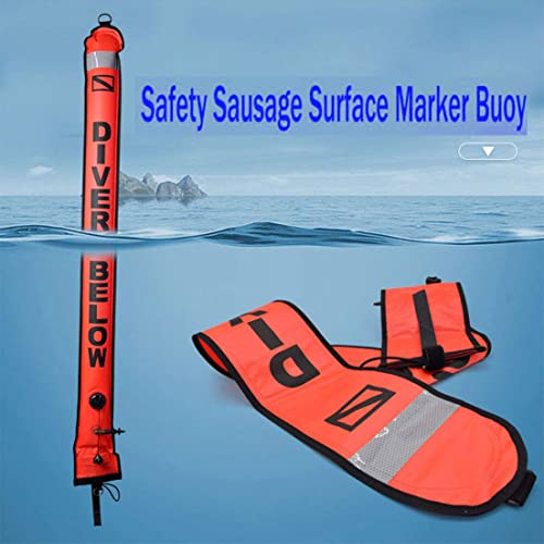 Bouée de marqueur surface orange 150 cm de plongée sous-marine gonflable