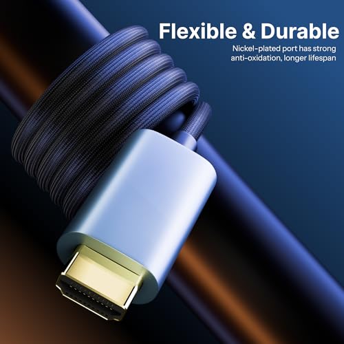 Image of Basesailor USB Type C to HDMI 2.0 Cable 1.5M, High Speed 18Gbps 4K@60Hz UHD Adapter Cord, Male to Male, Compatible with TV, Monitor, Laptop, MacBook, iPad Pro, Type-C Smartphones, Projector & More