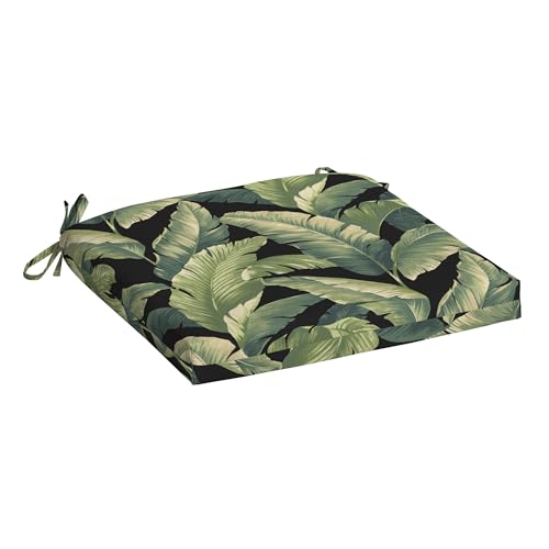 Arden Indoor/Outdoor Seat Or Rocking Chair Cushion, 19 x 18, Water Repellent, Rain Proof, Fade Resistant Cushion for Rocking Or Dining Chairs Onyx Cebu
