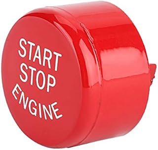 Car Engine Start Stop Button Cover Engine One-Button Start Compatible with BMW F30 G/F Disk Bottom with Start&Stop (Color : Red)