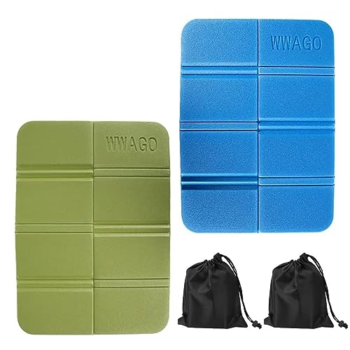 XoeLLe 2 Pcs Plegable Almohadilla Cojines Asiento, Estera Plegable Portátil, Cojín Plegable Al...