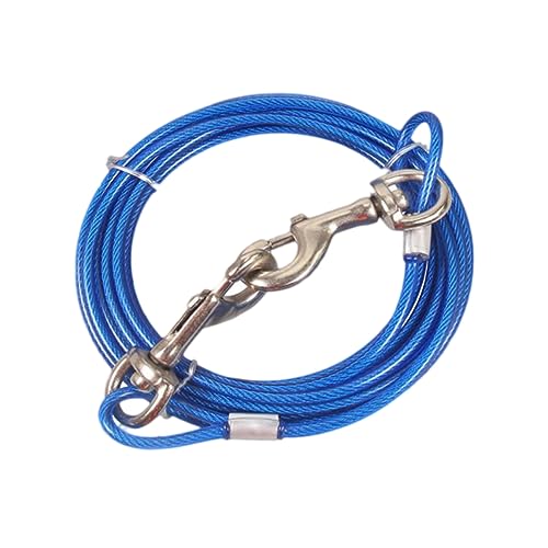 Ipetboom perro de arrastre campana de perro cadena de amarre para perros perro refrescante correa para perros perro retráctil Suministros para mascotas cable para transportar perros Blue