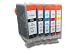 Produktbild vhbw 5 x Tintenpatronen Druckerpatronen Tinte Patrone Inkjet Colour Color bunt passend für Canon PGI-5BK CLI-8BK CLI-8C CLI-8M CLI-8Y - mit Chip