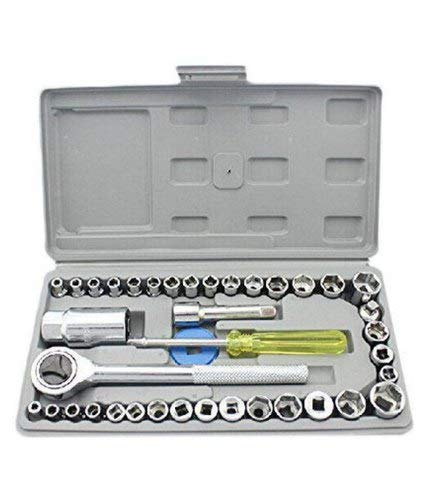QUALIZA 40 PCS in 1 Screw Driver/Spanner/Wrench Set Automobile Tool Box Set Socket Hex Wrench Home Tool Kit Set (B0BQZZP279) Amazon Price History, Amazon Price Tracker