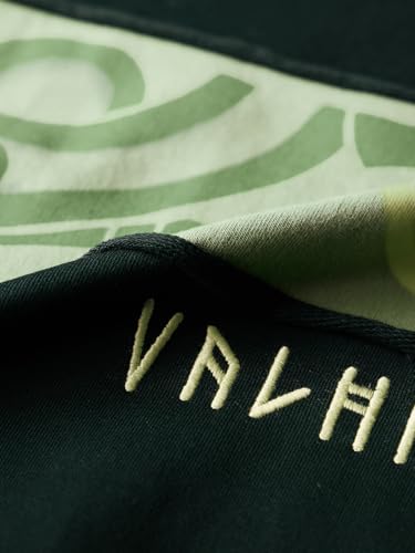 Image of The Souled Store Vikings: Longship Men and Boys Short Sleeve Rpund Neck Brown Embroidered Cotton Oversized Lightweight Breathable Drop Shoulder Streetwear T-Shirts
