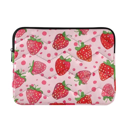 Funda para portátil con diseño artístico rosa fresa 13 pulgadas miniatura 1