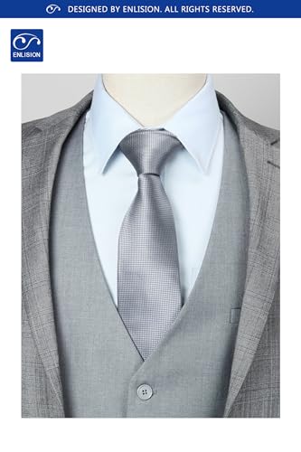 Image of Enlision Men's Suit Vest Business Formal Dress Waistcoat Solid Color Vest for Suit or Tuxedo