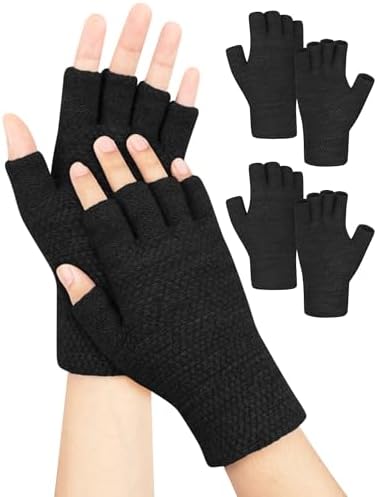 Guanti Senza Dita In Cotone Morbido - Protezione UV, Termici, Per Uomo E Donna, 2 Paia - Foto 9